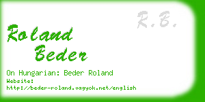 roland beder business card